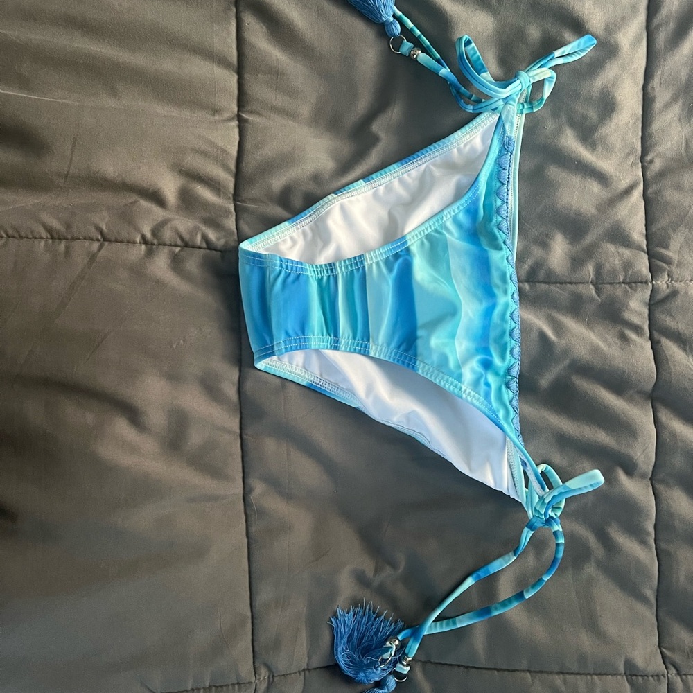 VENUS Blue and White Bikini Bottom